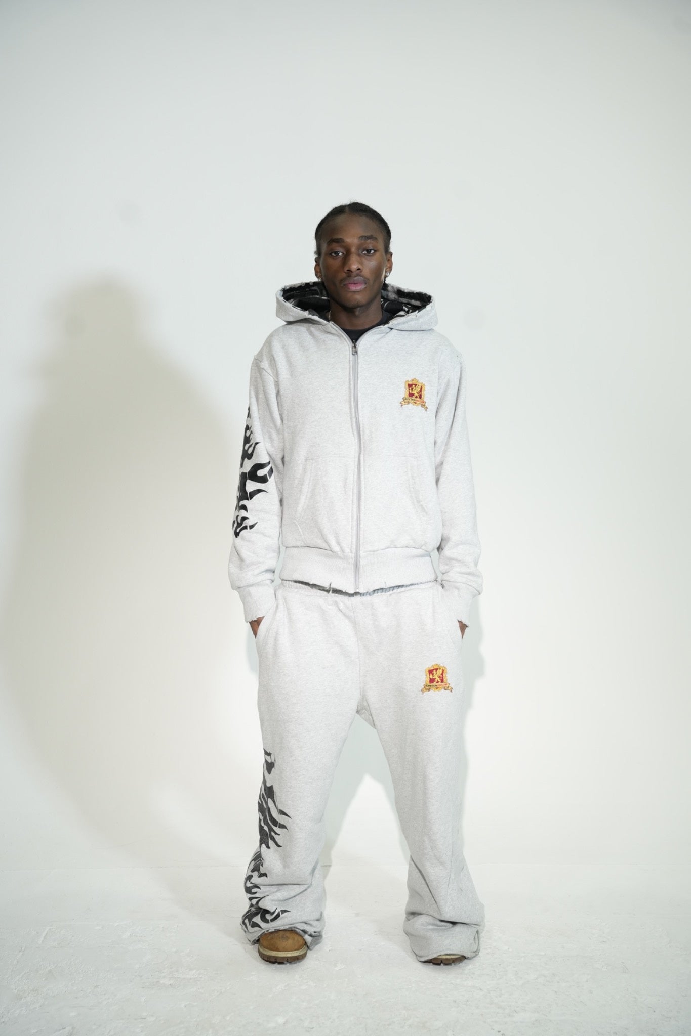 Pressure Script Reversible Gray Sweatsuit